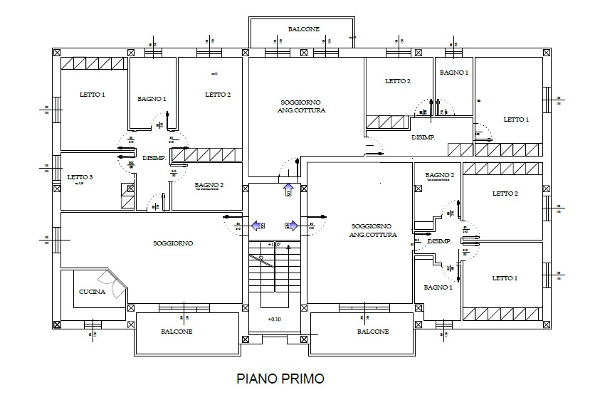 Planimetria piano primo
